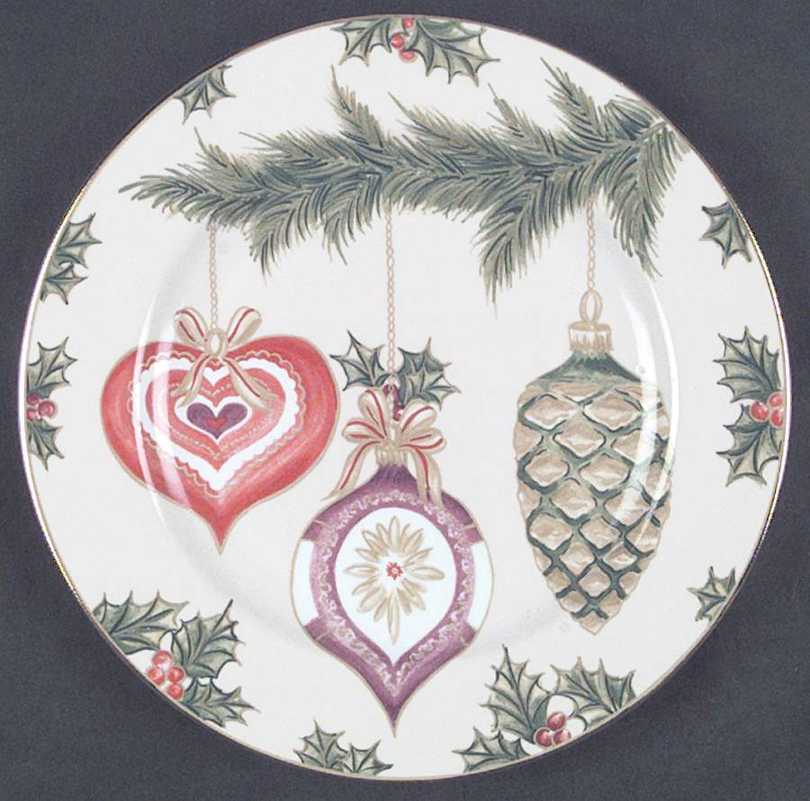 Ornaments Salad/Dessert Plate by American Atelier-1