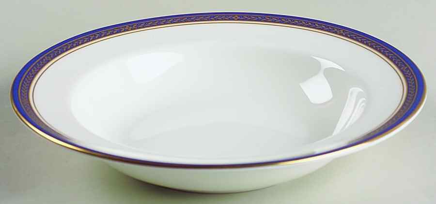 Blue Garland Rim Soup Bowl by John  Aynsley & Sons-1