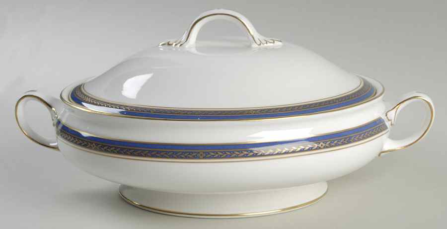 Blue Garland Round Covered Vegetable by John  Aynsley & Sons-1