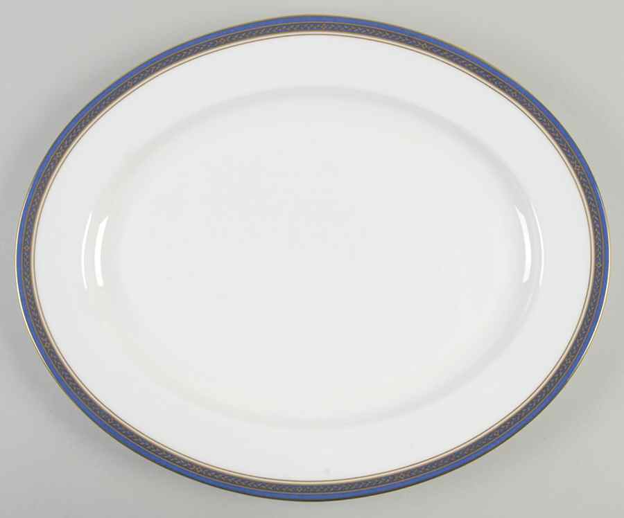 Blue Garland 13" Oval Serving Platter by John  Aynsley & Sons-1