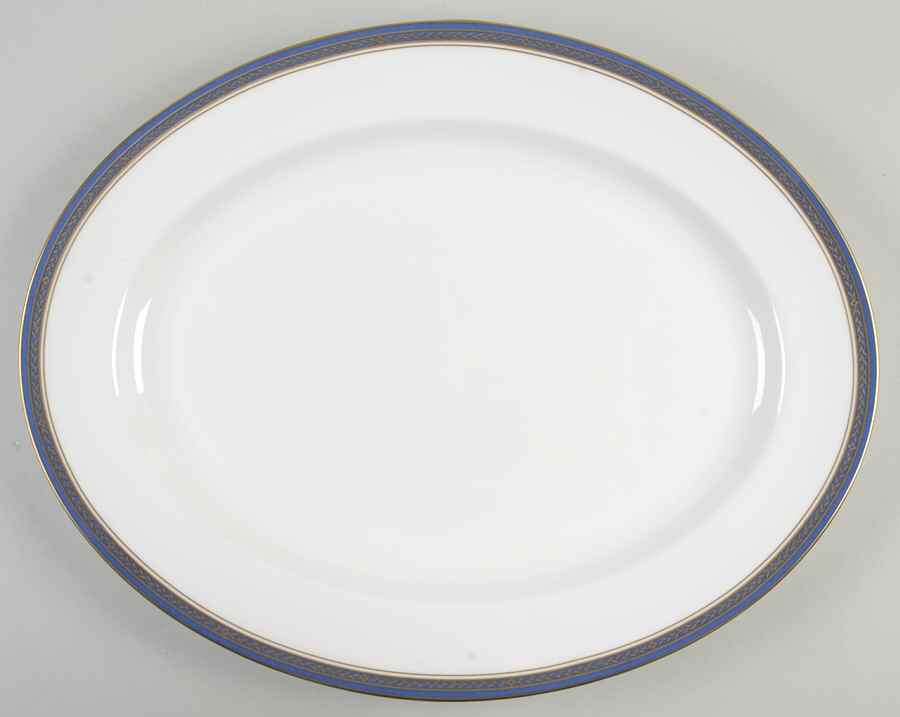 Blue Garland 15" Oval Serving Platter by John  Aynsley & Sons-1