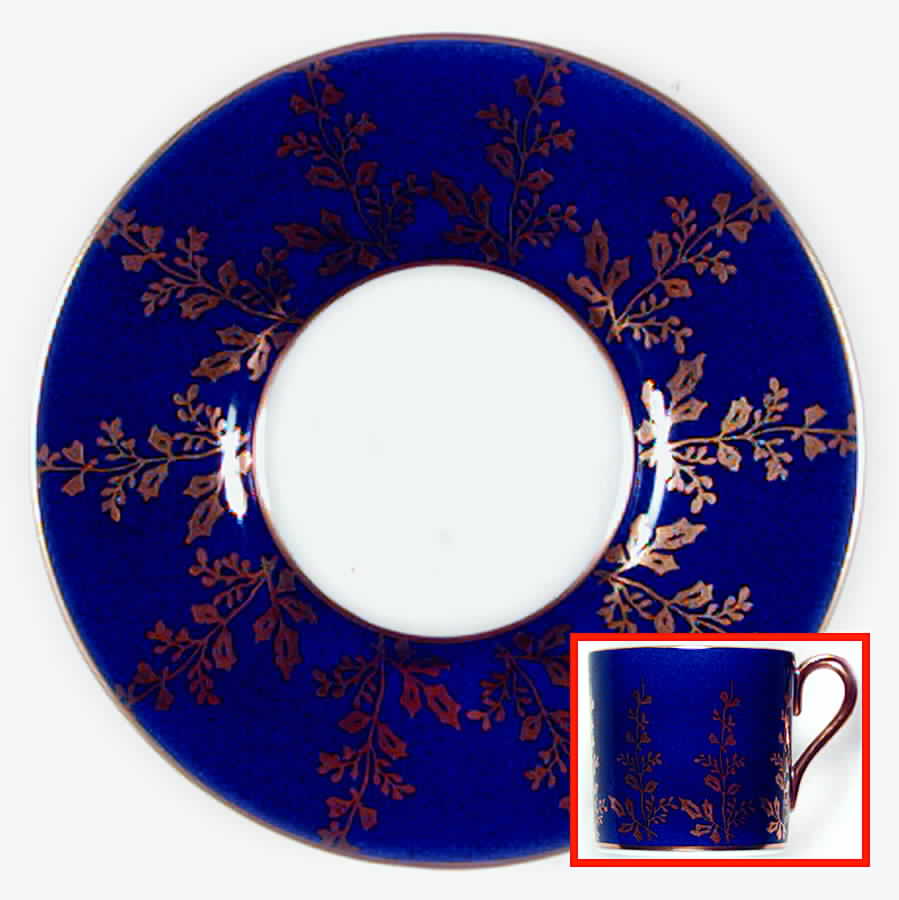 1730 Flat Demitasse Cup & Saucer Set by John  Aynsley & Sons-1