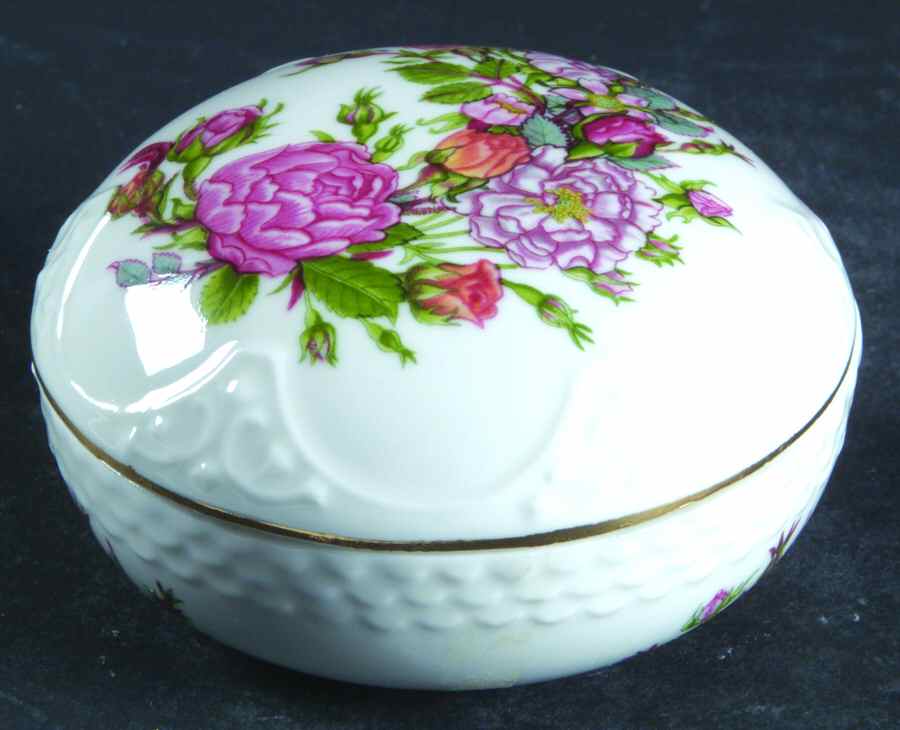 Rose Garden Round Clyde Box No Lid by John  Aynsley & Sons-1