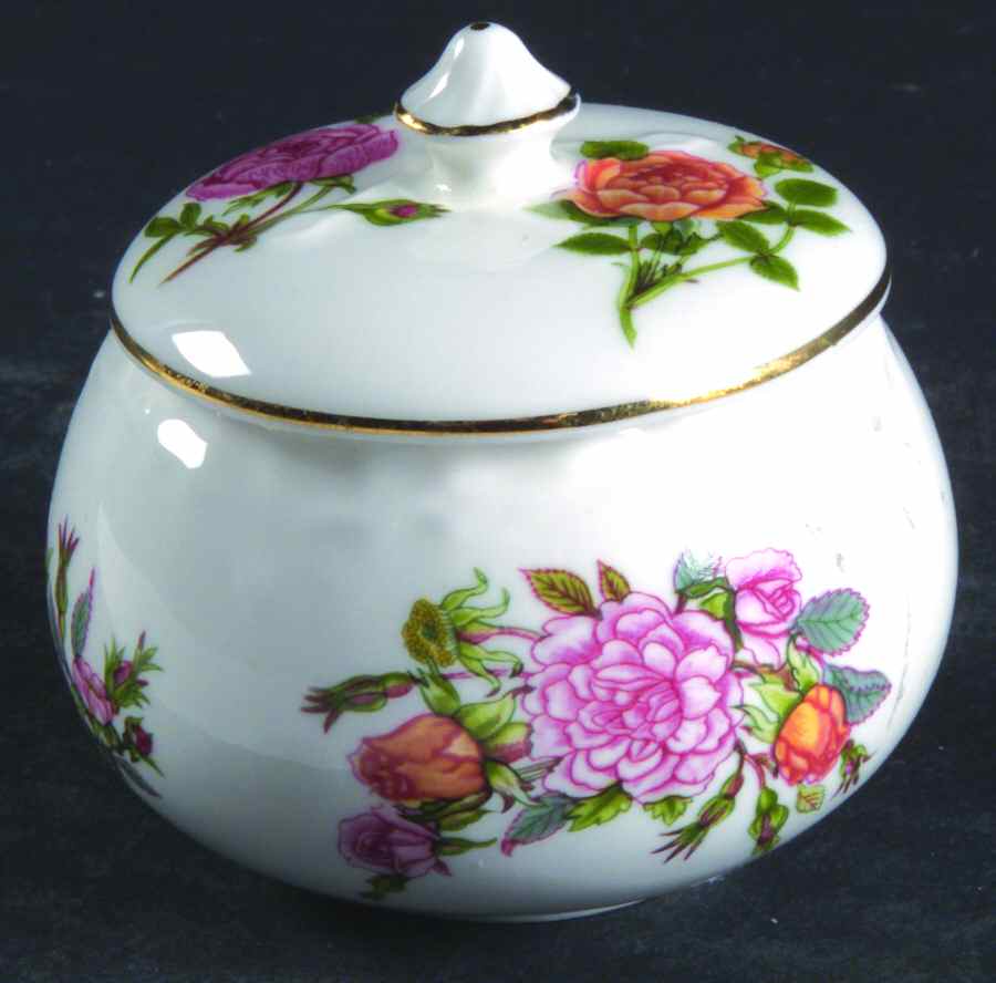 Rose Garden Round Cascade Trinket Box & Lid by John  Aynsley & Sons-1