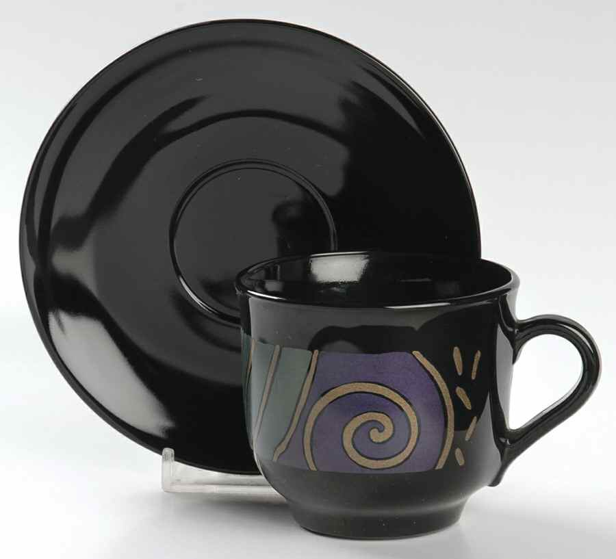 Tampico Flat Cup & Saucer Set by Arcoroc-1