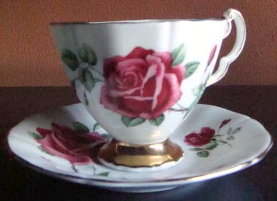 H662 Footed Cup & Saucer Set by Adderley-1