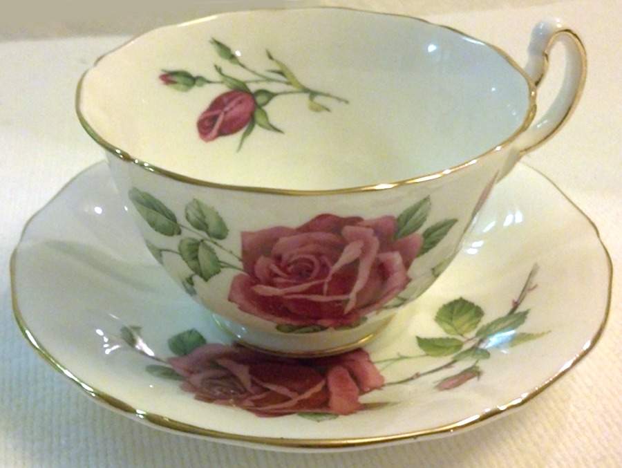 H662 Footed Cup & Saucer Set by Adderley-1