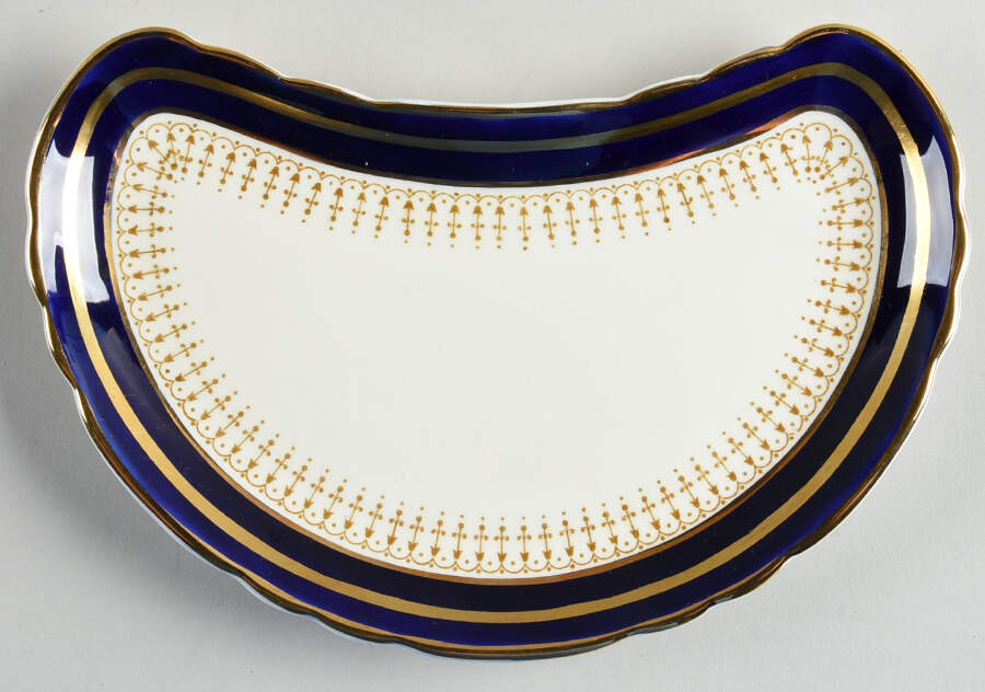 Lynton Cobalt Blue Crescent Salad Plate by John  Aynsley & Sons-1