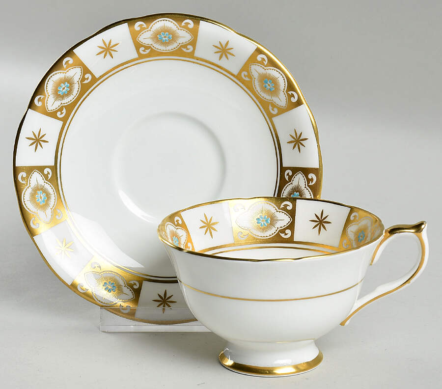 Belmont (Scalloped) Footed Cup & Saucer Set by John  Aynsley & Sons-1
