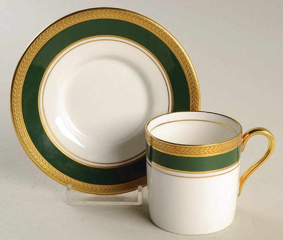 Citation Flat Demitasse Cup & Saucer Set by John  Aynsley & Sons-1