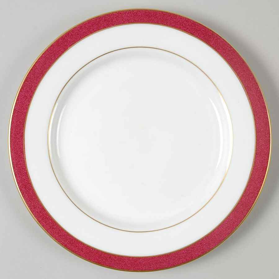 Meridian Red Bread & Butter Plate by John  Aynsley & Sons-1