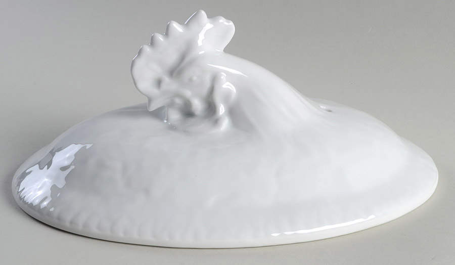 Classic Whiteware Lid for 3 Qt Oval Covered Casserole by Apilco-1