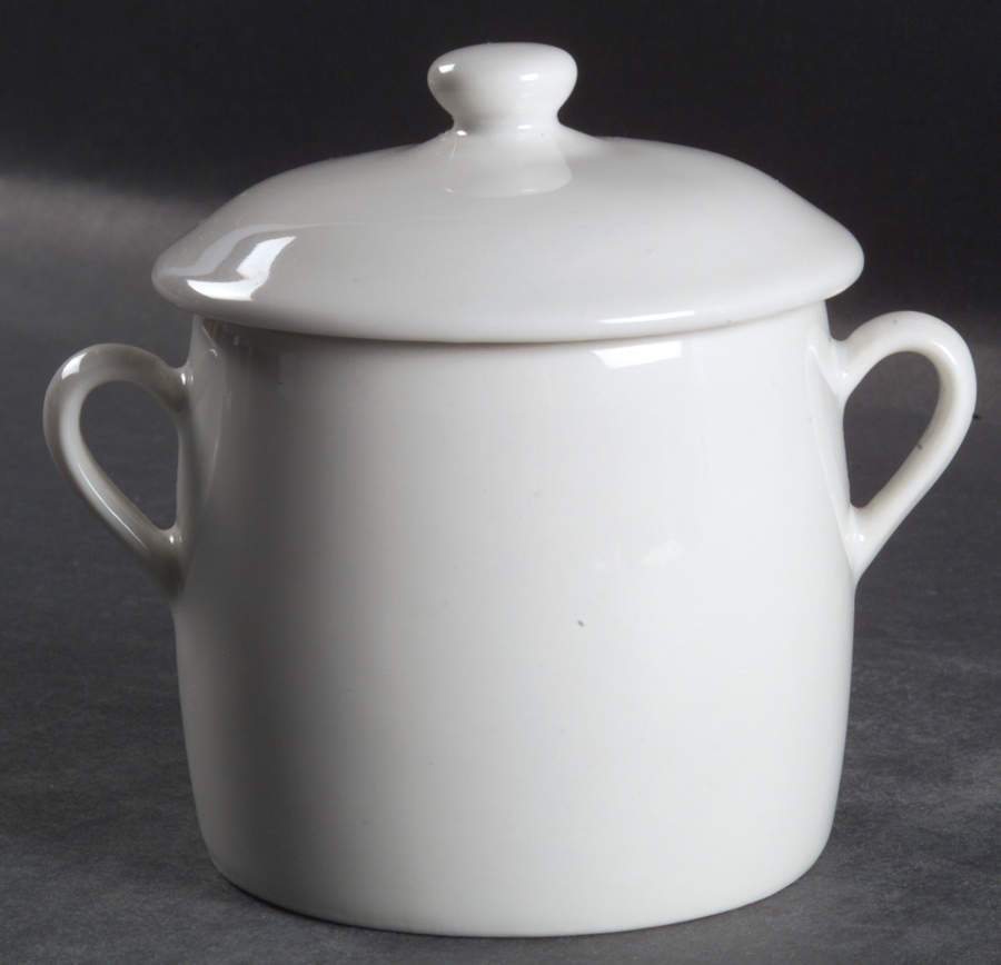 Classic Whiteware Sugar Bowl & Lid by Apilco-1