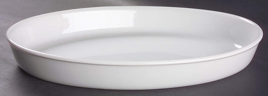Classic Whiteware 14" Oval Baker by Apilco-1