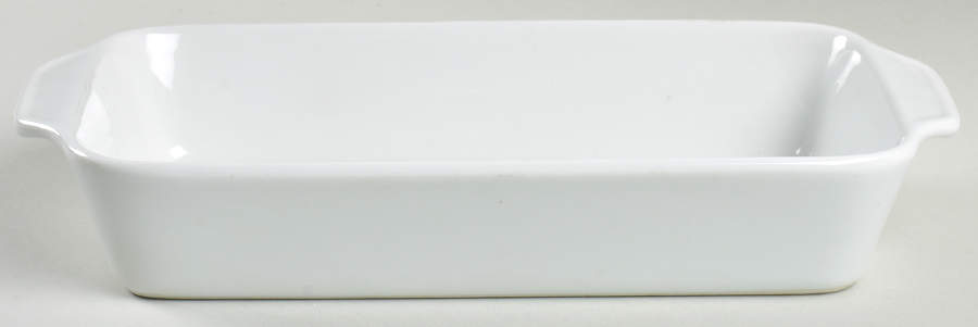 Classic Whiteware 10" Rectangular Baker by Apilco-1