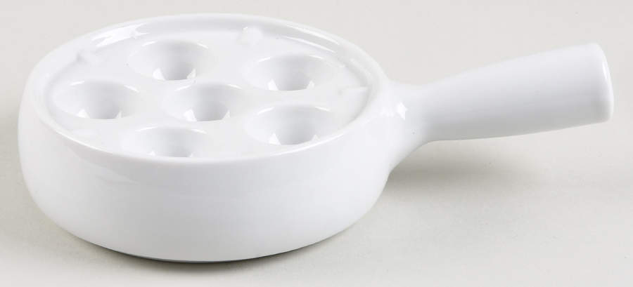 Classic Whiteware 6 Hole Escargot/Snail Dish by Apilco-1
