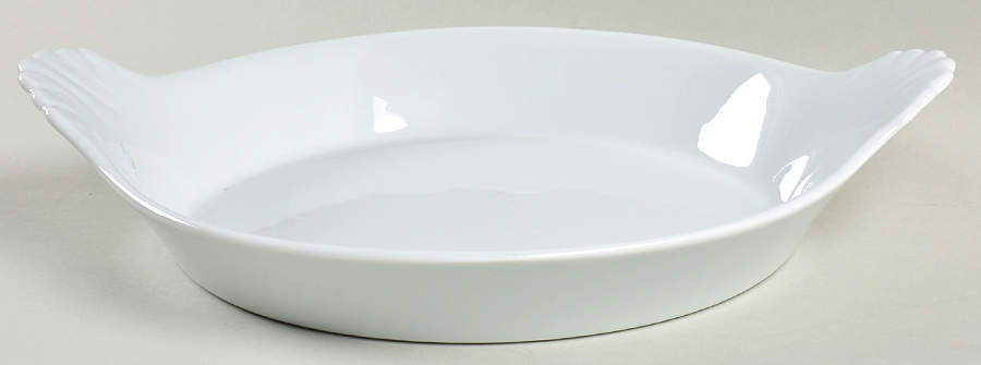 Classic Whiteware 10" Augratin by Apilco-1