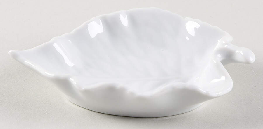 Classic Whiteware Small Leaf Dish by Apilco-1