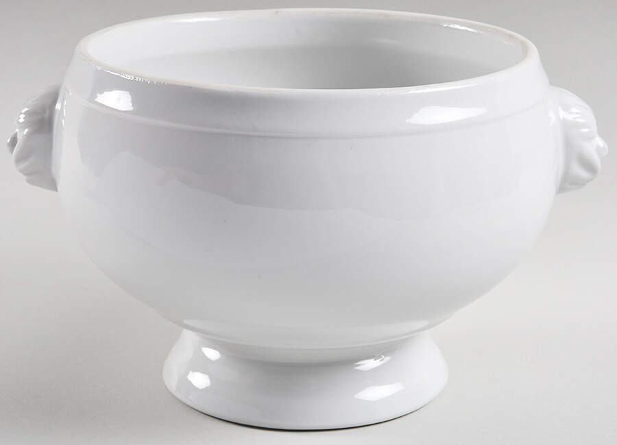 Classic Whiteware Tureen No Lid by Apilco-1