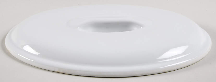 Classic Whiteware Lid for Oval Baker by Apilco-1