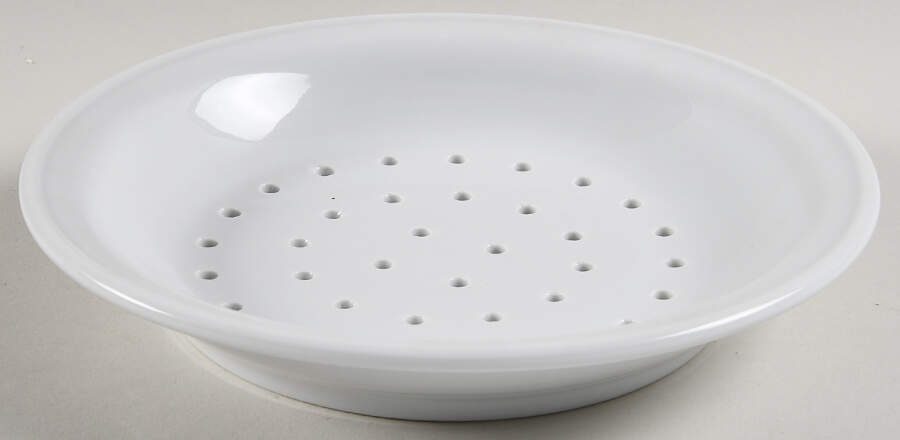 Classic Whiteware Large Pierced Berry Bowl by Apilco-1