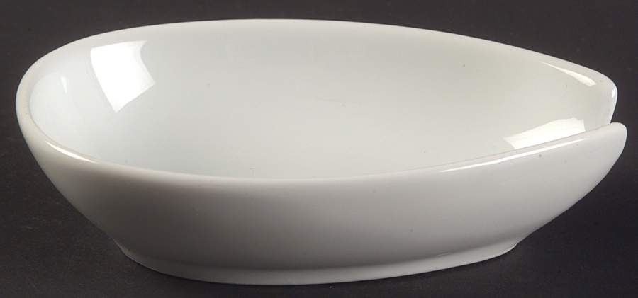 Classic Whiteware Spoon Rest/Holder (Holds 1 Spoon) by Apilco-1