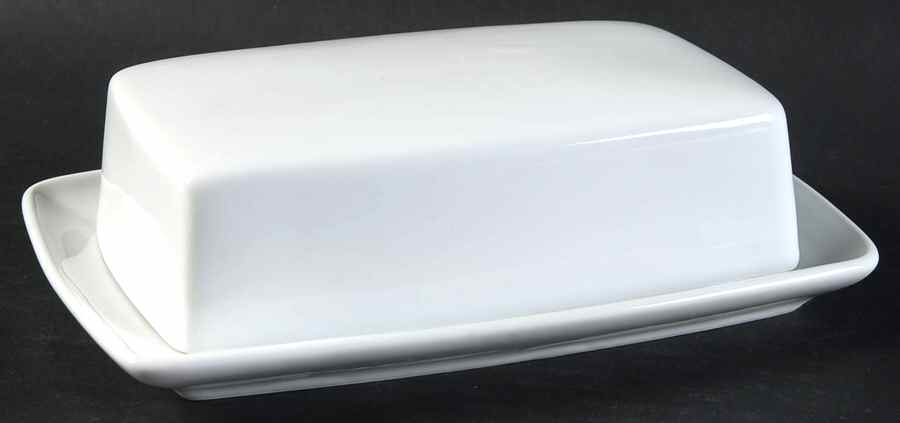 Classic Whiteware Half Pound Covered Butter by Apilco-1