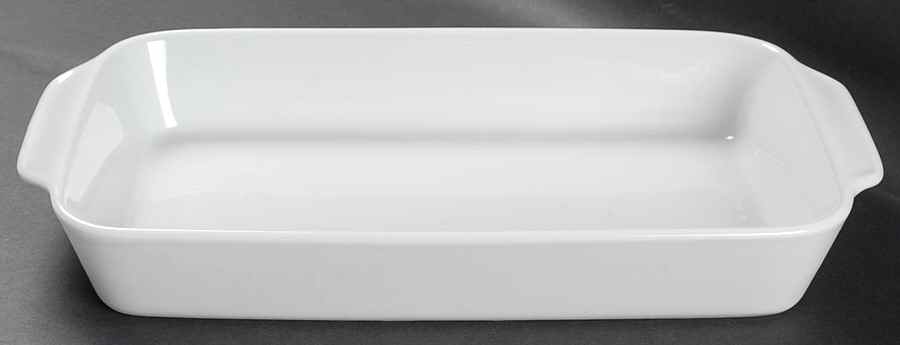 Classic Whiteware 12" Rectangular Roaster by Apilco-1