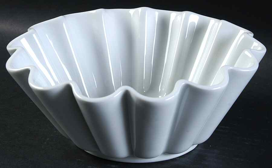Classic Whiteware Large Round Fluted Bowl by Apilco-1