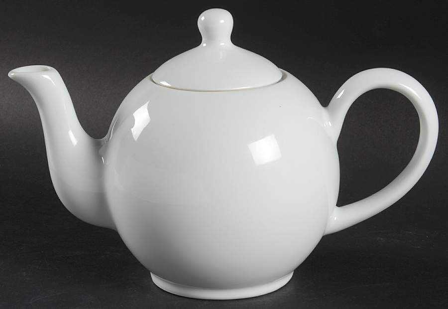 Classic Whiteware Mini Teapot & Lid by Apilco-1