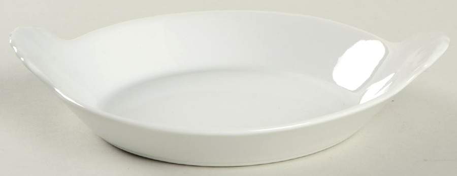 Classic Whiteware 7" Eared Round Egg Dish by Apilco-1