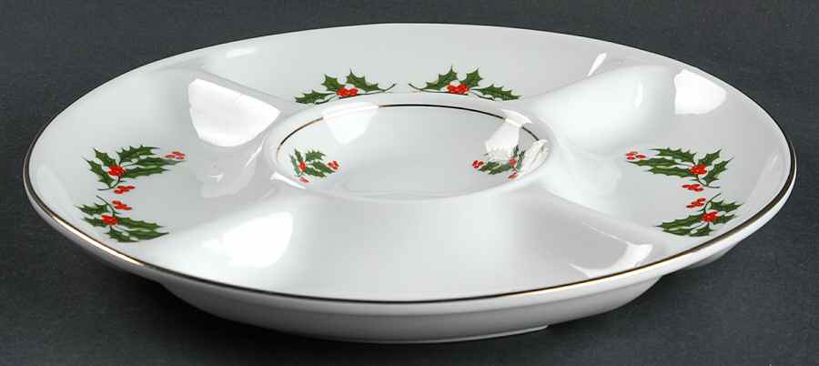 Christmas Holly (Porcelain) 5-Part Relish by All the Trimmings-1