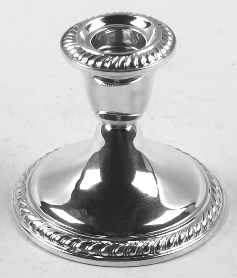Melrose (Sterling, Hollowware) Weighted Console Candleholder by Alvin-1