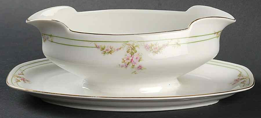 Patricia Gravy Boat with Attached Underplate by Altrohlau-1