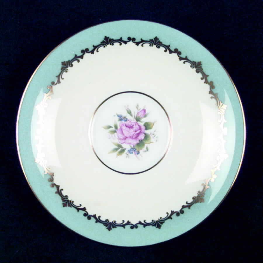 Eastbourne (Floral, Smooth) Saucer by John  Aynsley & Sons-1