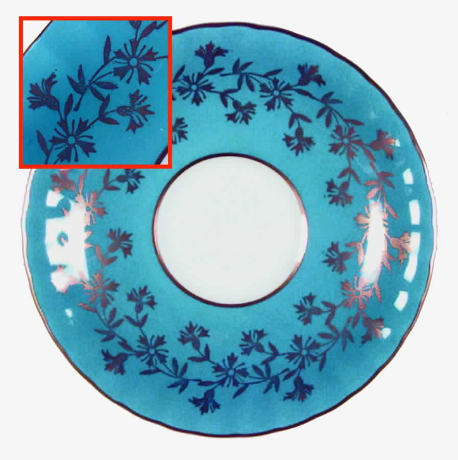 C2312 Turquoise Saucer by John  Aynsley & Sons-1