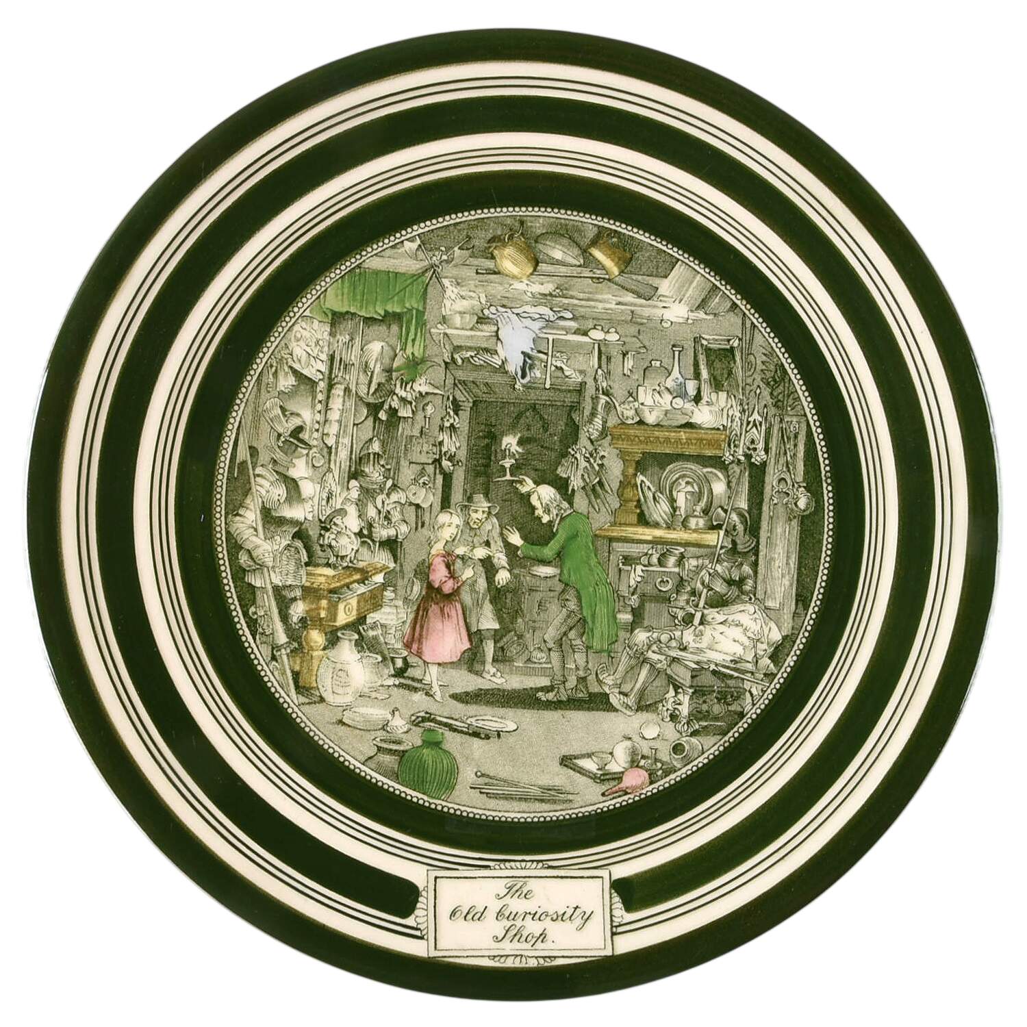 Dickens Green 9" Wall Plate by Adams China-1