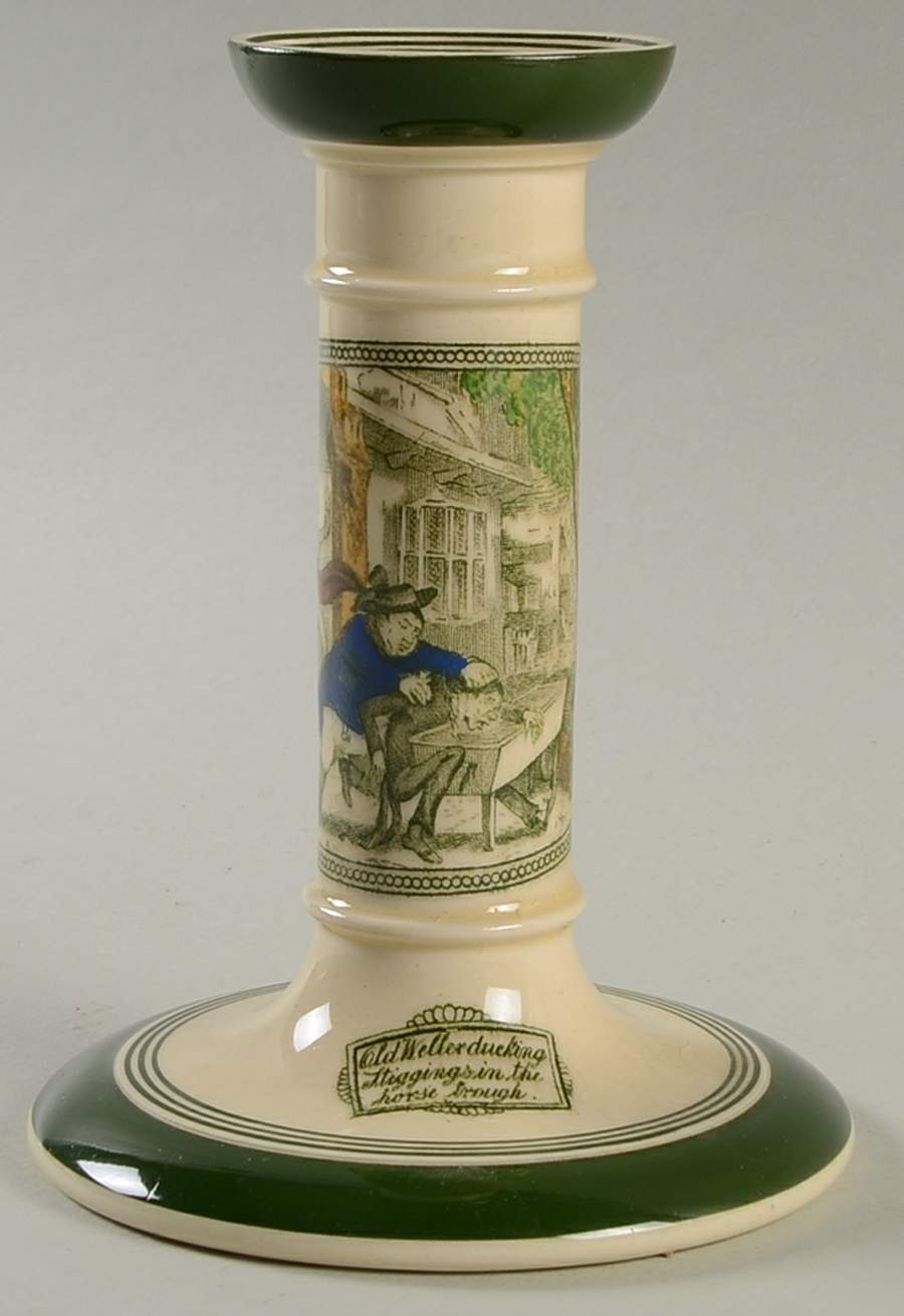 Dickens Green 5" Candlestick by Adams China-1