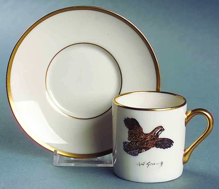 ABM4 Flat Demitasse Cup & Saucer Set by Abercrombie & Fitch-1