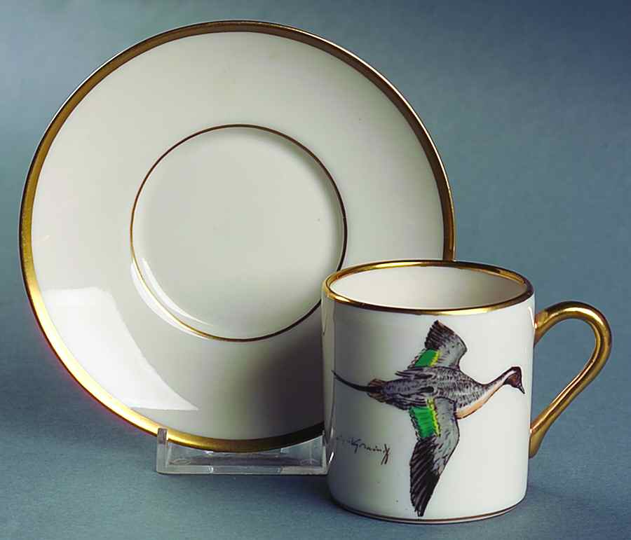 ABM4 Flat Demitasse Cup & Saucer Set by Abercrombie & Fitch-1