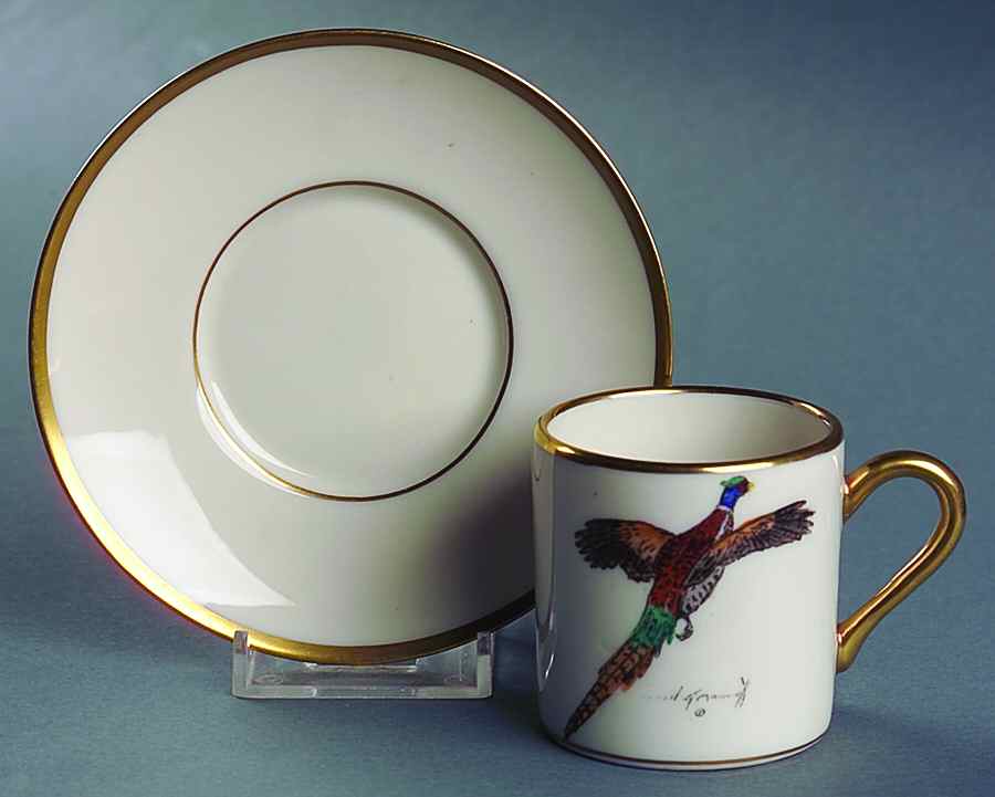 ABM4 Flat Demitasse Cup & Saucer Set by Abercrombie & Fitch-1