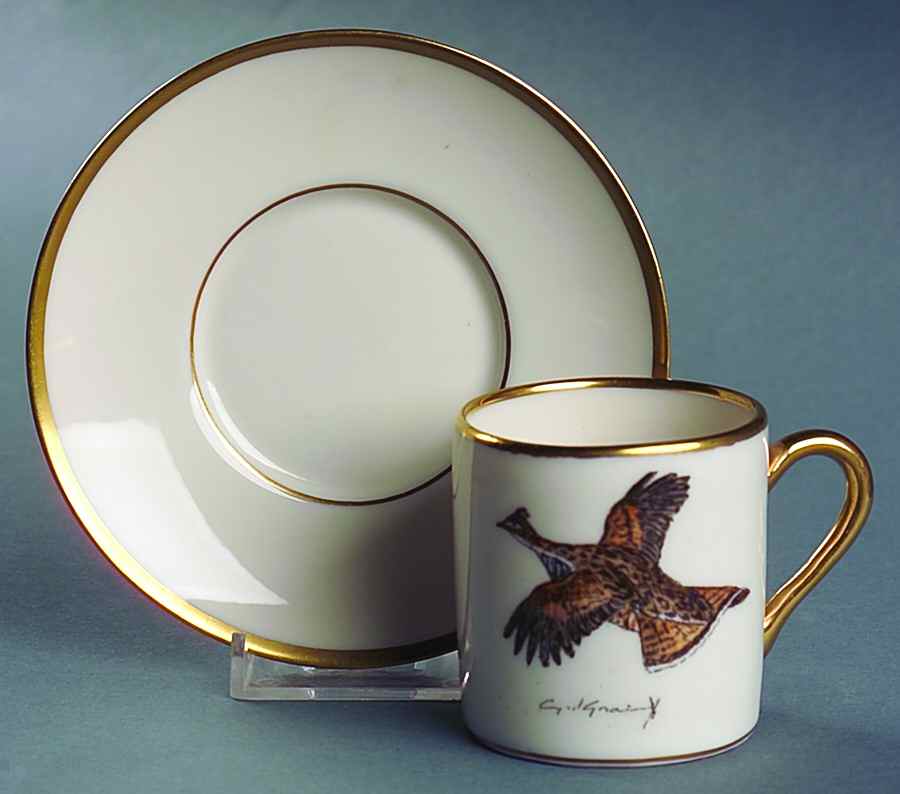 ABM4 Flat Demitasse Cup & Saucer Set by Abercrombie & Fitch-1