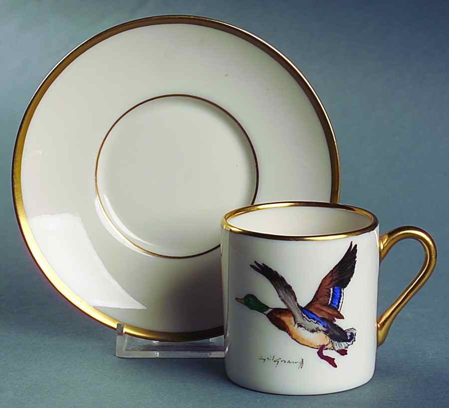 ABM4 Flat Demitasse Cup & Saucer Set by Abercrombie & Fitch-1