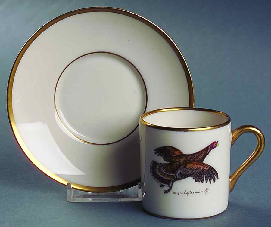 ABM4 Flat Demitasse Cup & Saucer Set by Abercrombie & Fitch-1
