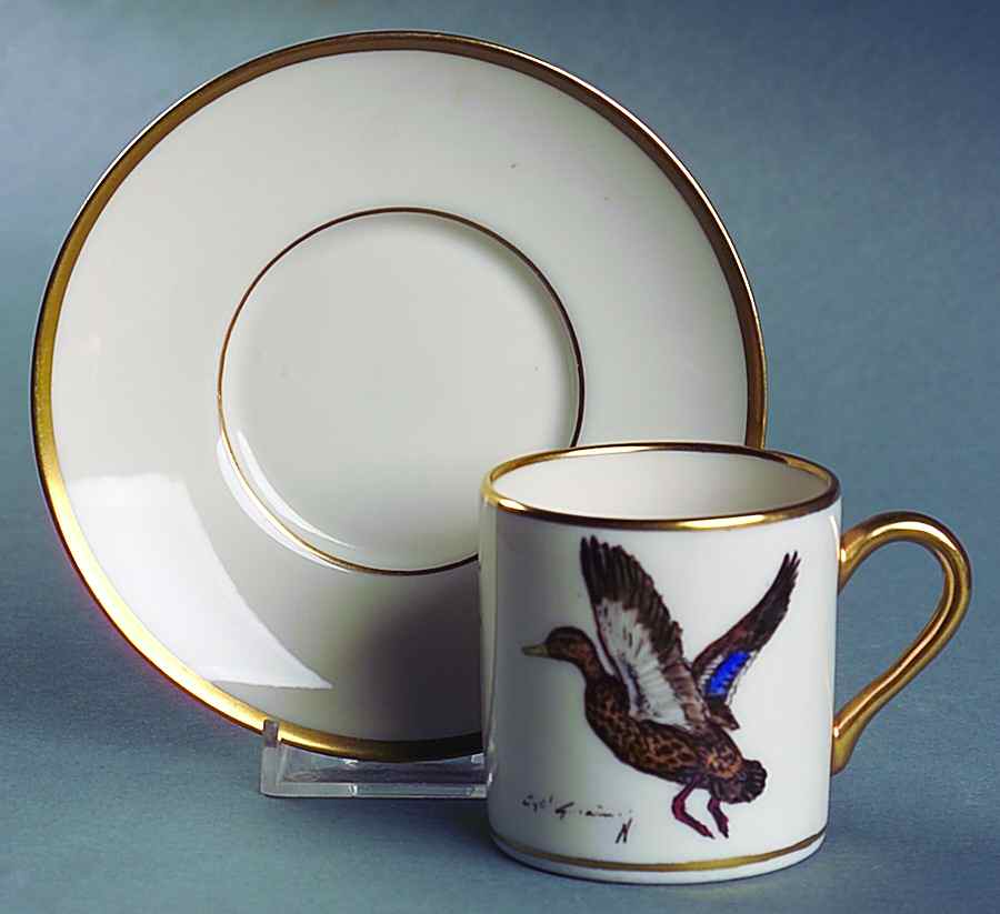 ABM4 Flat Demitasse Cup & Saucer Set by Abercrombie & Fitch-1