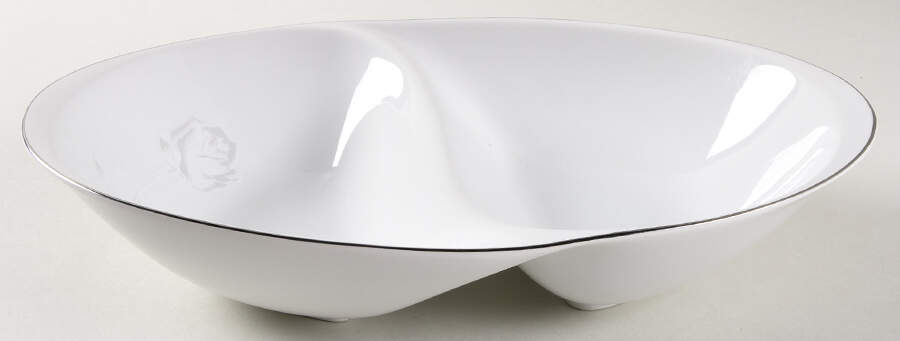 Remembrance Oval Divided Vegetable Bowl by Ashcraft-1