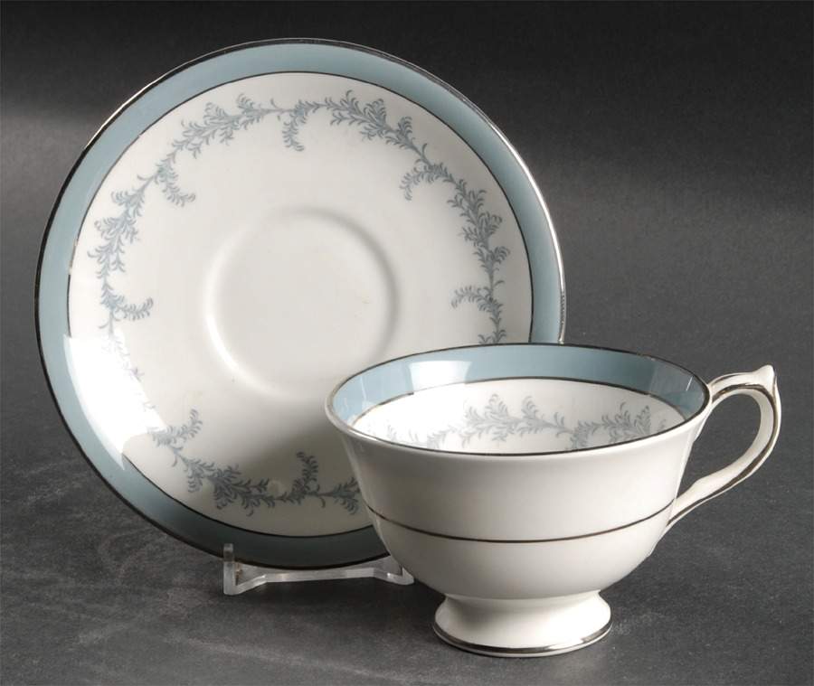 Kenmore (Smooth) Footed Cup & Saucer Set by John  Aynsley & Sons-1
