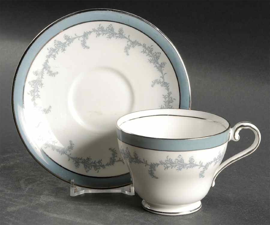Kenmore (Smooth) Footed Cup & Saucer Set by John  Aynsley & Sons-1