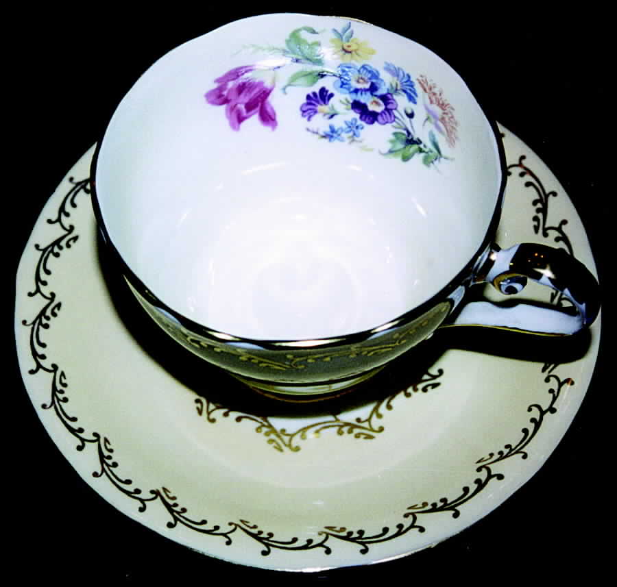 C280 Footed Cup & Saucer Set by John  Aynsley & Sons-1