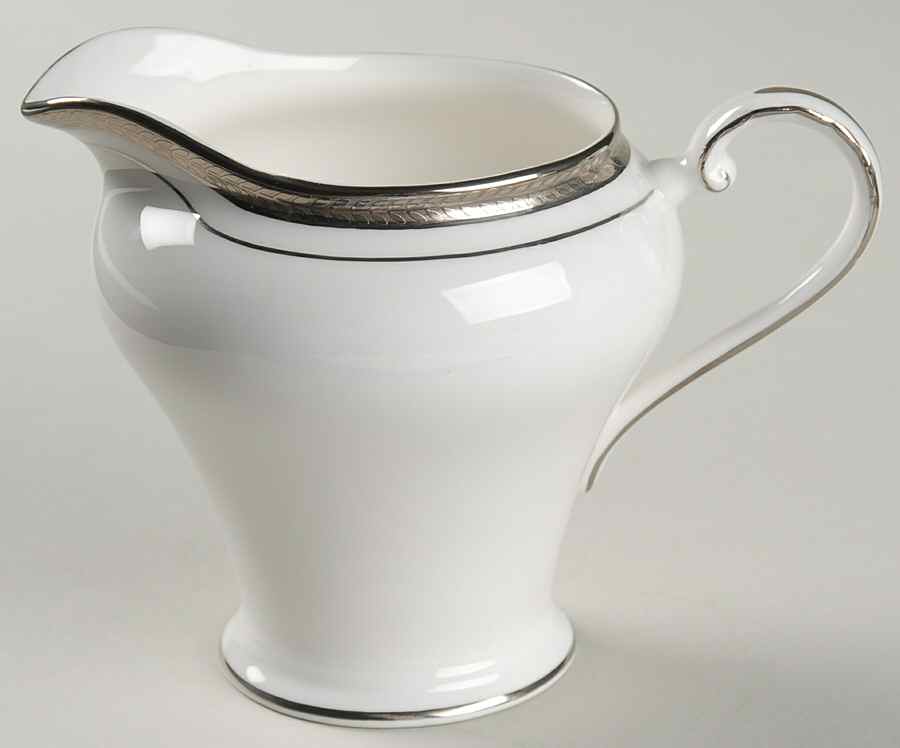 Elegance (Platinum Trim & Outer Ring) Creamer by John  Aynsley & Sons-1